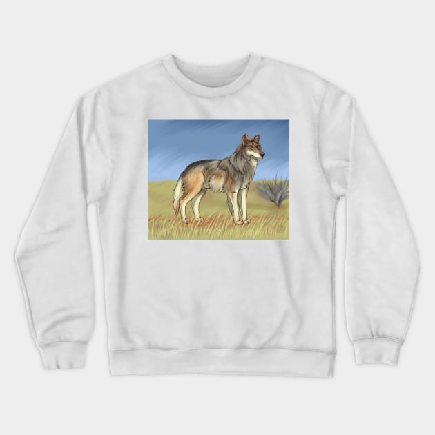 Mexican Wolf Crewneck Sweatshirt by SakuraDragon